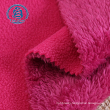 Polar fleece sherpa fabric warm soft touch solid color 100 polyester sherpa fabric bonded polar fleece